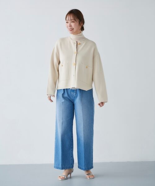 le.coeur blanc / ルクールブラン デニムパンツ | タックワイドデニムパンツ | 詳細26