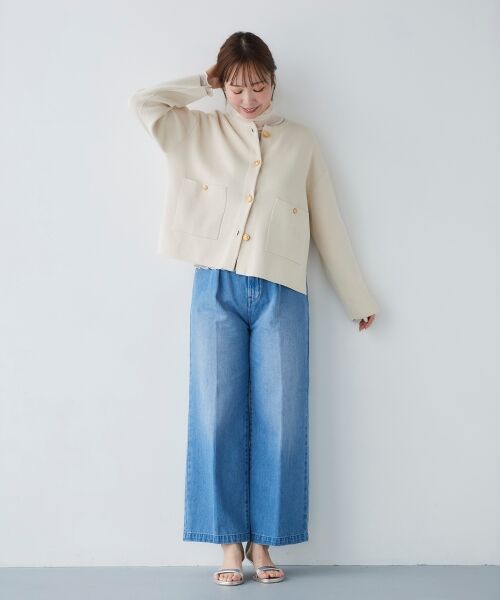 le.coeur blanc / ルクールブラン デニムパンツ | タックワイドデニムパンツ | 詳細28