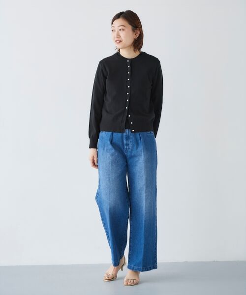 le.coeur blanc / ルクールブラン デニムパンツ | タックワイドデニムパンツ | 詳細3