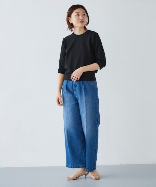 le.coeur blanc / ルクールブラン デニムパンツ | タックワイドデニムパンツ | 詳細4