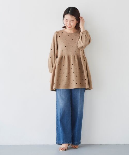 le.coeur blanc / ルクールブラン デニムパンツ | タックワイドデニムパンツ | 詳細5