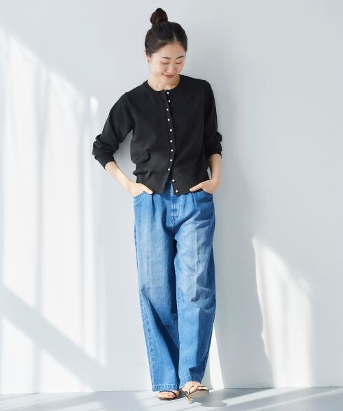 le.coeur blanc / ルクールブラン デニムパンツ | タックワイドデニムパンツ | 詳細9