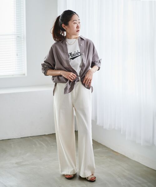 le.coeur blanc / ルクールブラン Tシャツ | 《手洗い可能》Plaisir発泡プリントロゴTシャツ | 詳細11