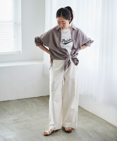 le.coeur blanc / ルクールブラン Tシャツ | 《手洗い可能》Plaisir発泡プリントロゴTシャツ | 詳細12