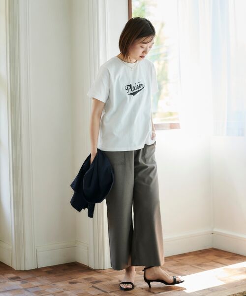 le.coeur blanc / ルクールブラン Tシャツ | 《手洗い可能》Plaisir発泡プリントロゴTシャツ | 詳細15