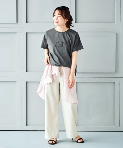 le.coeur blanc / ルクールブラン Tシャツ | 《手洗い可能》Plaisir発泡プリントロゴTシャツ | 詳細19