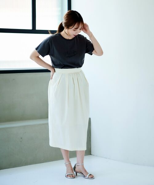 le.coeur blanc / ルクールブラン Tシャツ | 《手洗い可能》Plaisir発泡プリントロゴTシャツ | 詳細21