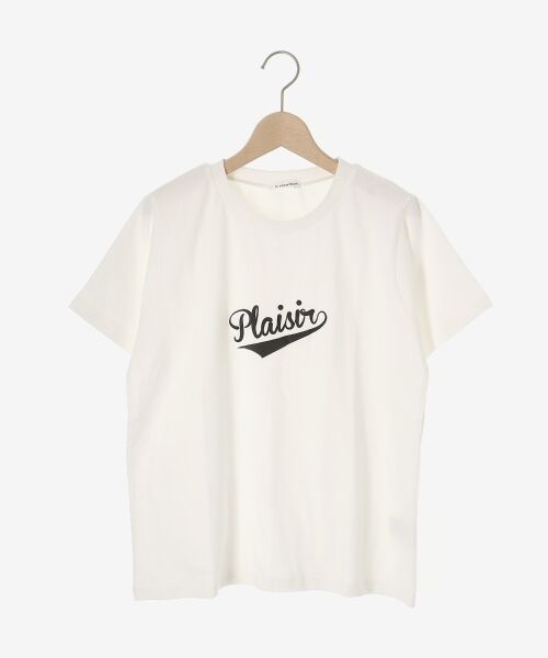 le.coeur blanc / ルクールブラン Tシャツ | 《手洗い可能》Plaisir発泡プリントロゴTシャツ | 詳細22