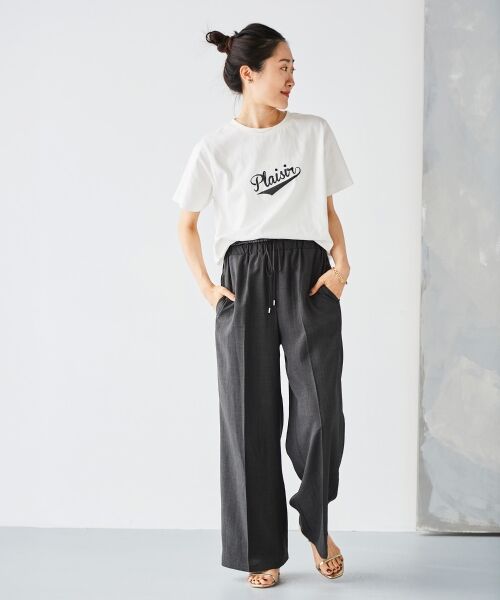 le.coeur blanc / ルクールブラン Tシャツ | 《手洗い可能》Plaisir発泡プリントロゴTシャツ | 詳細26