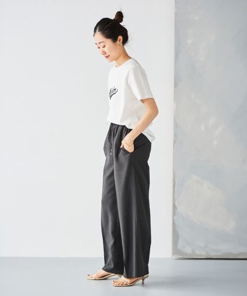 le.coeur blanc / ルクールブラン Tシャツ | 《手洗い可能》Plaisir発泡プリントロゴTシャツ | 詳細27