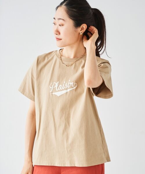 le.coeur blanc / ルクールブラン Tシャツ | 《手洗い可能》Plaisir発泡プリントロゴTシャツ | 詳細6