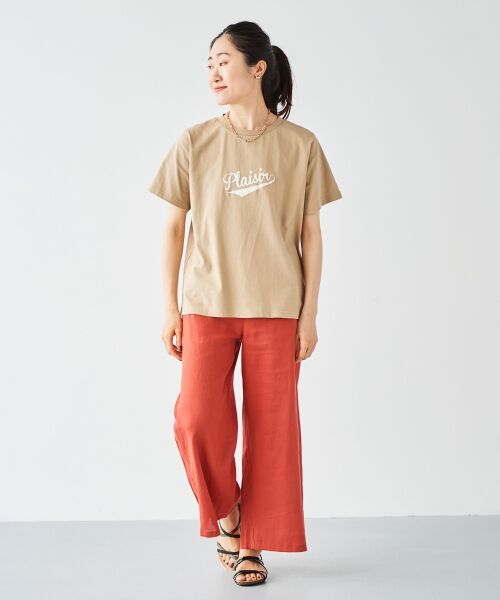 le.coeur blanc / ルクールブラン Tシャツ | 《手洗い可能》Plaisir発泡プリントロゴTシャツ | 詳細8