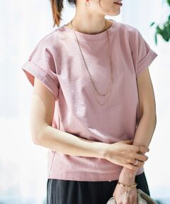 《手洗い可能》ロールアップスリーブTシャツ