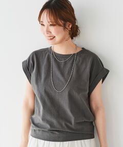 《手洗い可能》ロールアップスリーブTシャツ