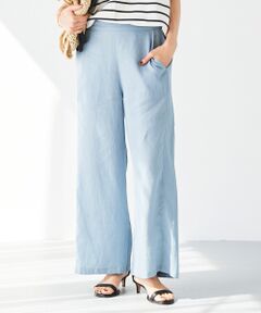 le.coeur blanc / ルクールブラン その他パンツ | 《手洗い可能》麻ワイドクロップドパンツ