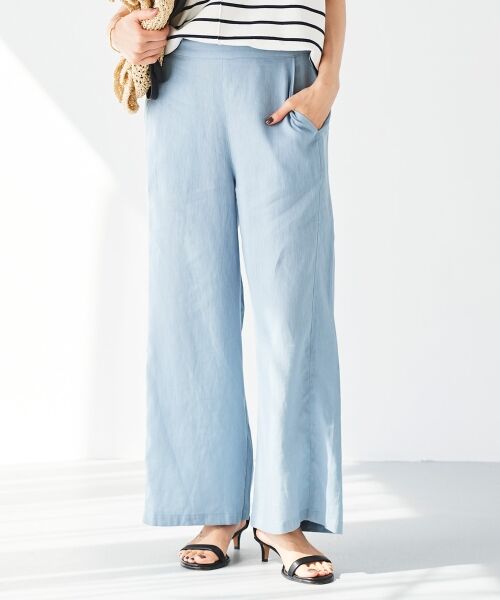 le.coeur blanc / ルクールブラン その他パンツ | 《手洗い可能》麻ワイドクロップドパンツ | 詳細14
