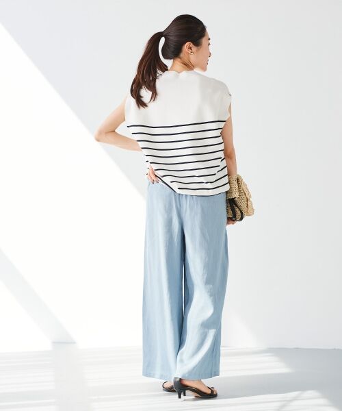 le.coeur blanc / ルクールブラン その他パンツ | 《手洗い可能》麻ワイドクロップドパンツ | 詳細17