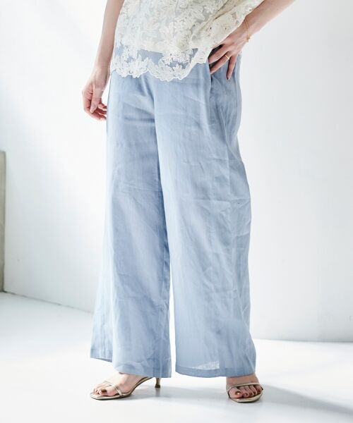 le.coeur blanc / ルクールブラン その他パンツ | 《手洗い可能》麻ワイドクロップドパンツ | 詳細18