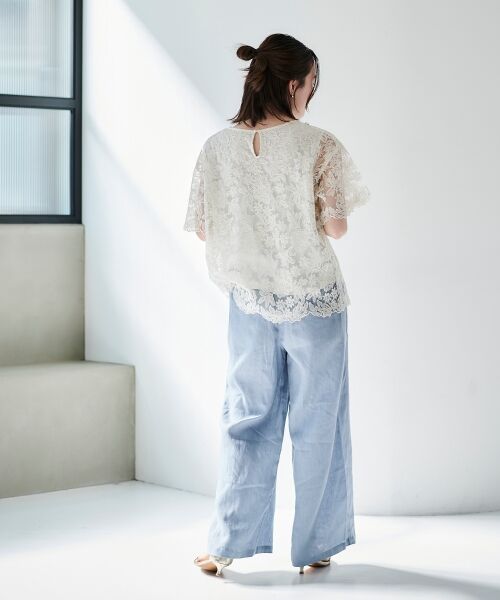 le.coeur blanc / ルクールブラン その他パンツ | 《手洗い可能》麻ワイドクロップドパンツ | 詳細21