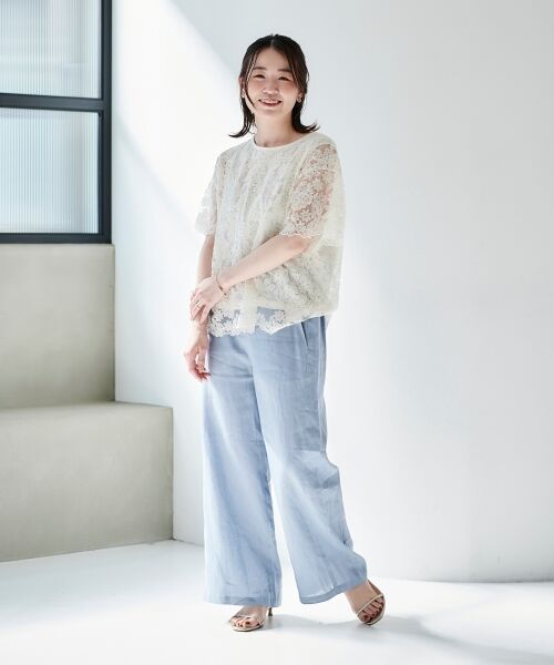 le.coeur blanc / ルクールブラン その他パンツ | 《手洗い可能》麻ワイドクロップドパンツ | 詳細22