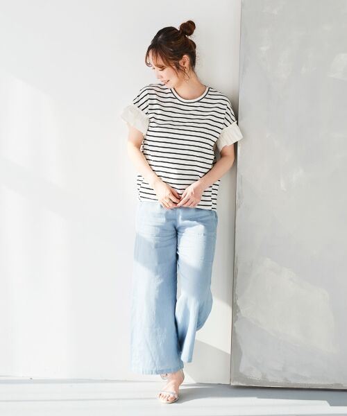 le.coeur blanc / ルクールブラン その他パンツ | 《手洗い可能》麻ワイドクロップドパンツ | 詳細24