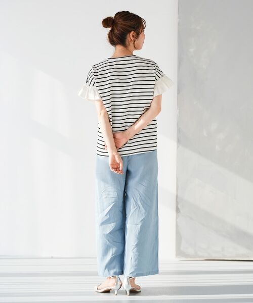 le.coeur blanc / ルクールブラン その他パンツ | 《手洗い可能》麻ワイドクロップドパンツ | 詳細25