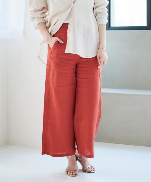 le.coeur blanc / ルクールブラン その他パンツ | 《手洗い可能》麻ワイドクロップドパンツ | 詳細7