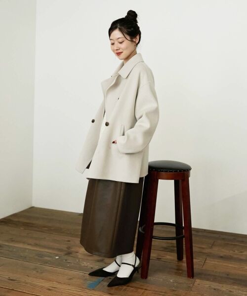 アンクレイヴ【UNCRAVE】リバーミドルコート リバーミドルコート｜レディース アウター ミドルコート コート