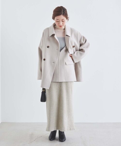 le.coeur blanc / ルクールブラン その他アウター | リバーオープンカラーミドルコート | 詳細11
