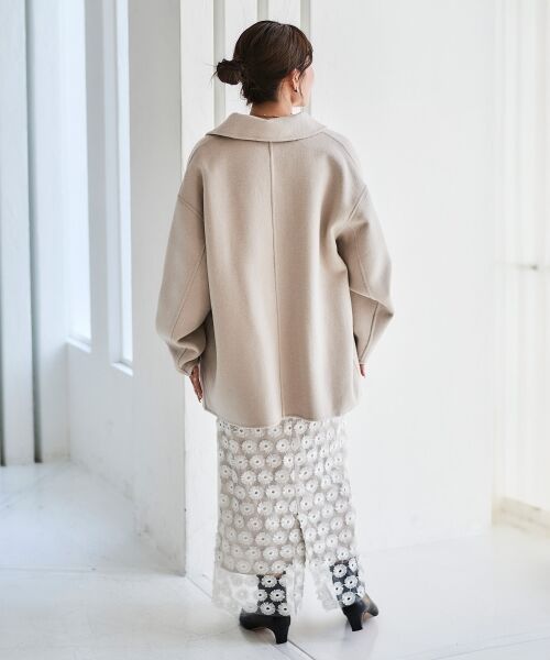 le.coeur blanc / ルクールブラン その他アウター | リバーオープンカラーミドルコート | 詳細15