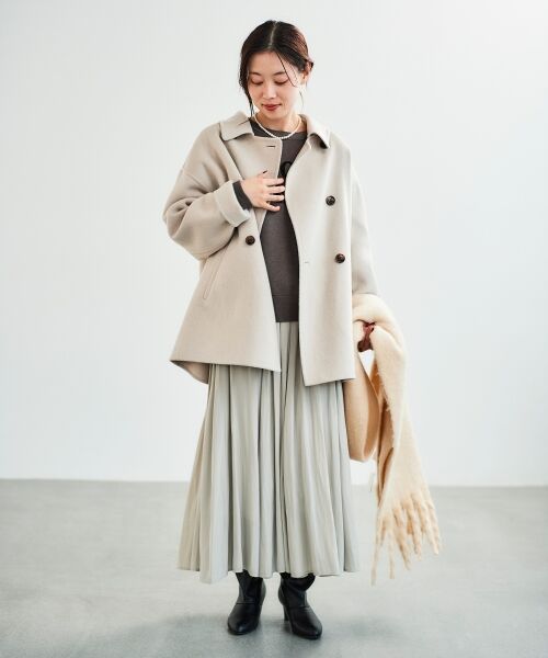 le.coeur blanc / ルクールブラン その他アウター | リバーオープンカラーミドルコート | 詳細16