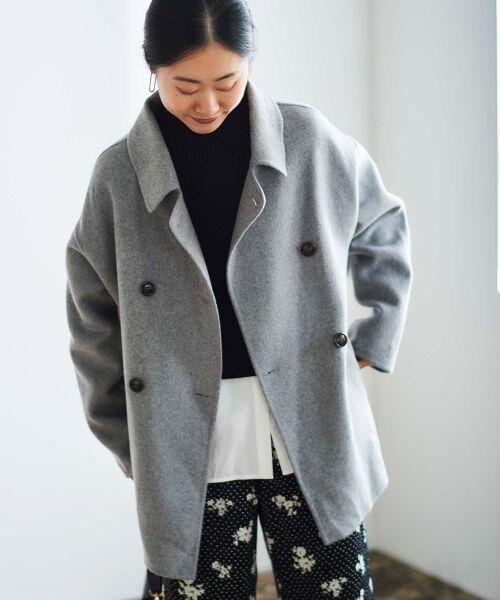 le.coeur blanc / ルクールブラン その他アウター | リバーオープンカラーミドルコート | 詳細21