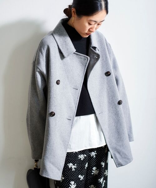 le.coeur blanc / ルクールブラン その他アウター | リバーオープンカラーミドルコート | 詳細24