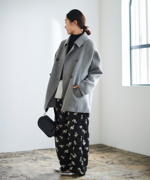 le.coeur blanc / ルクールブラン その他アウター | リバーオープンカラーミドルコート | 詳細29