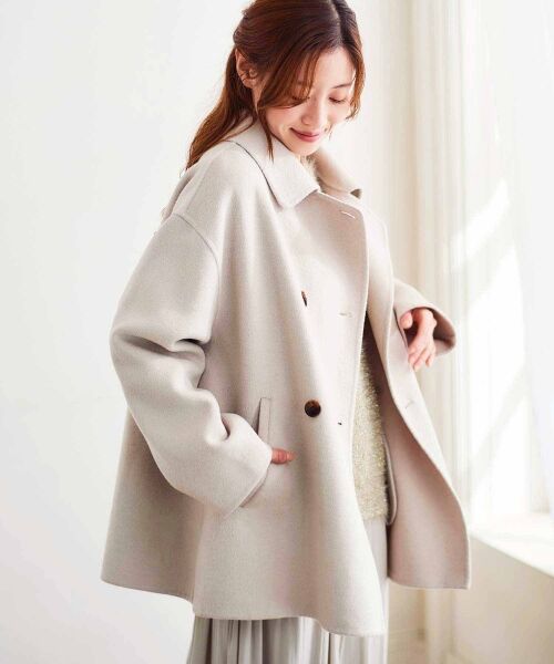 le.coeur blanc / ルクールブラン その他アウター | リバーオープンカラーミドルコート | 詳細3