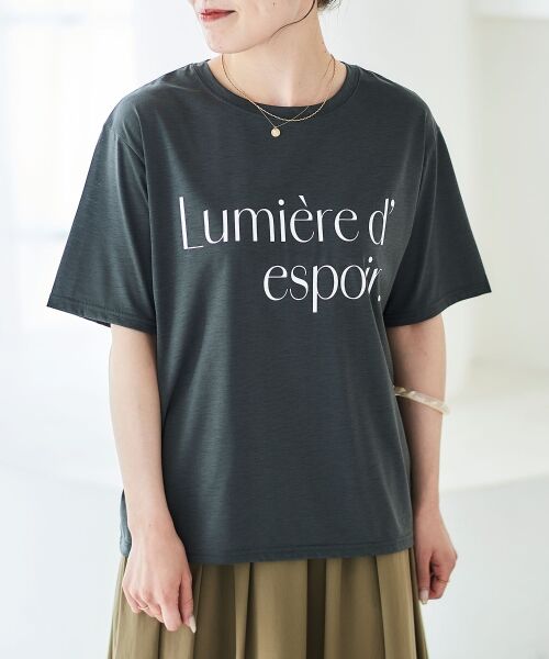 le.coeur blanc / ルクールブラン Tシャツ | 《手洗い可能》Lumiere d' espoir.ロゴTシャツ | 詳細26