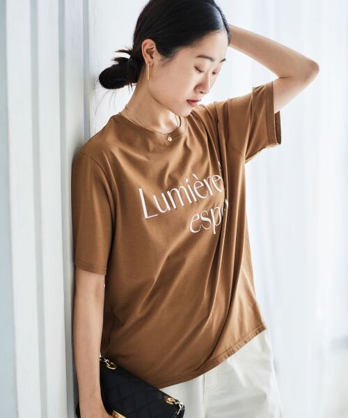 le.coeur blanc / ルクールブラン Tシャツ | 《手洗い可能》Lumiere d' espoir.ロゴTシャツ | 詳細7