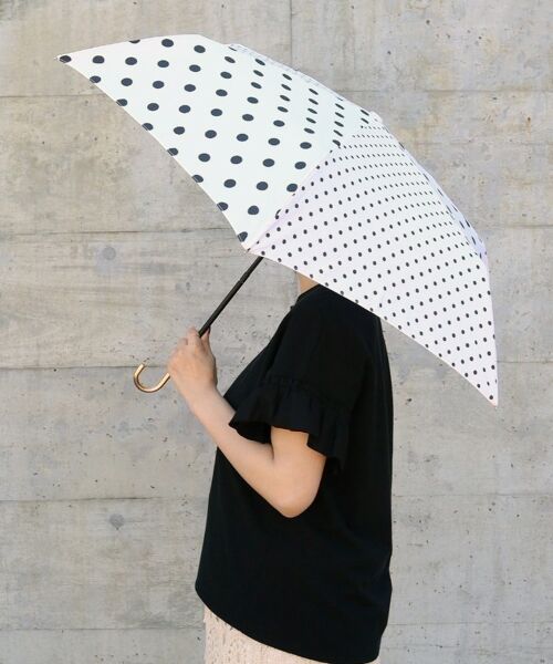 le.coeur blanc / ルクールブラン 傘 | 《紫外線遮蔽率約80％》ドットミニ コンパクト折りたたみ傘 | 詳細2