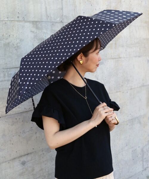 le.coeur blanc / ルクールブラン 傘 | 《紫外線遮蔽率約80％》ドットミニ コンパクト折りたたみ傘 | 詳細7