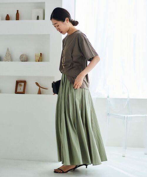 le.coeur blanc / ルクールブラン ロング・マキシ丈スカート | 《手洗い可能》MAISON MAVERICKギャザーフレアスカート | 詳細4