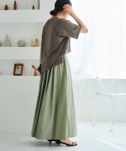 le.coeur blanc / ルクールブラン ロング・マキシ丈スカート | 《手洗い可能》MAISON MAVERICKギャザーフレアスカート | 詳細5