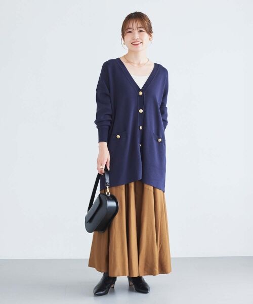 le.coeur blanc / ルクールブラン カーディガン・ボレロ | 《手洗い可能》TORRAZZO DONNAミラノリブカーデ | 詳細10