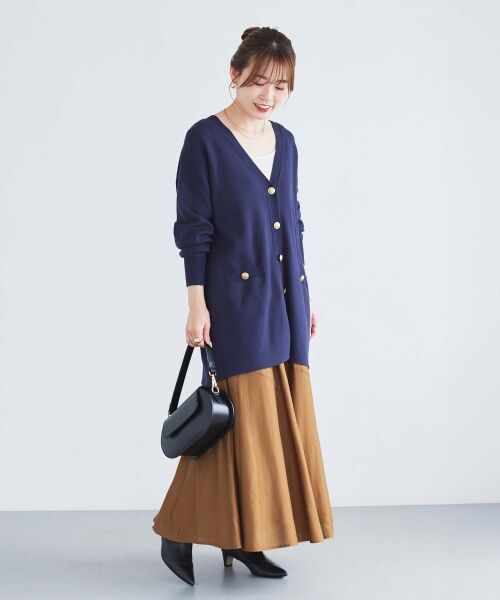 le.coeur blanc / ルクールブラン カーディガン・ボレロ | 《手洗い可能》TORRAZZO DONNAミラノリブカーデ | 詳細12