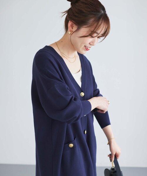 le.coeur blanc / ルクールブラン カーディガン・ボレロ | 《手洗い可能》TORRAZZO DONNAミラノリブカーデ | 詳細17