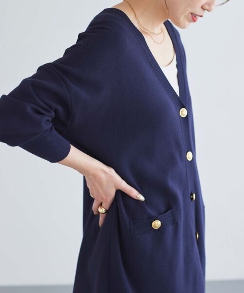 le.coeur blanc / ルクールブラン カーディガン・ボレロ | 《手洗い可能》TORRAZZO DONNAミラノリブカーデ | 詳細19