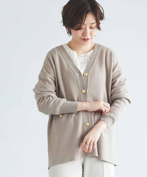 le.coeur blanc / ルクールブラン カーディガン・ボレロ | 《手洗い可能》TORRAZZO DONNAミラノリブカーデ | 詳細2