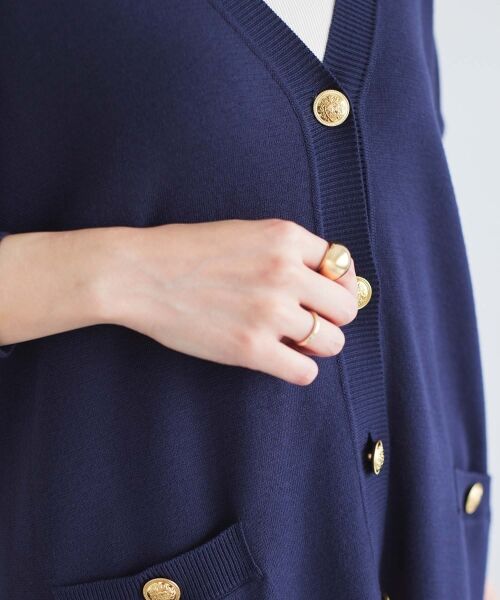 le.coeur blanc / ルクールブラン カーディガン・ボレロ | 《手洗い可能》TORRAZZO DONNAミラノリブカーデ | 詳細22