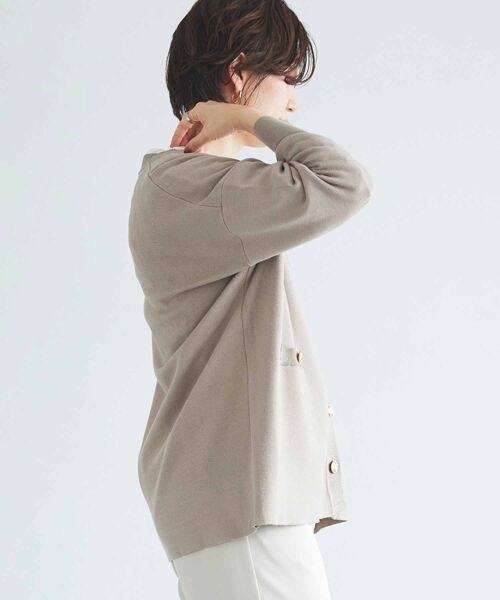 le.coeur blanc / ルクールブラン カーディガン・ボレロ | 《手洗い可能》TORRAZZO DONNAミラノリブカーデ | 詳細4