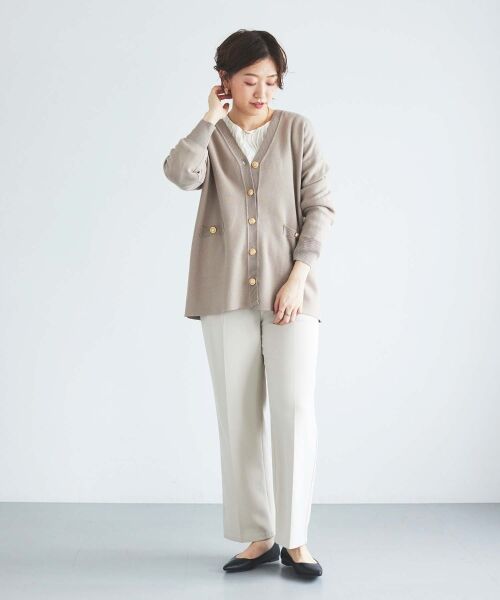 le.coeur blanc / ルクールブラン カーディガン・ボレロ | 《手洗い可能》TORRAZZO DONNAミラノリブカーデ | 詳細6