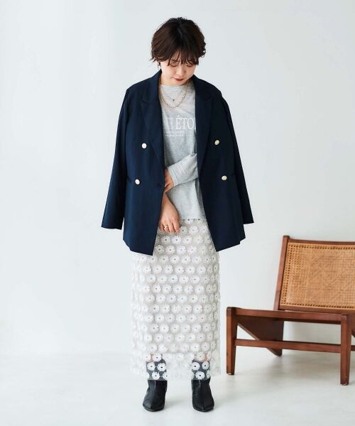 le.coeur blanc / ルクールブラン Tシャツ | 《手洗い可能》BONNE ETOILE ロンTEE | 詳細12